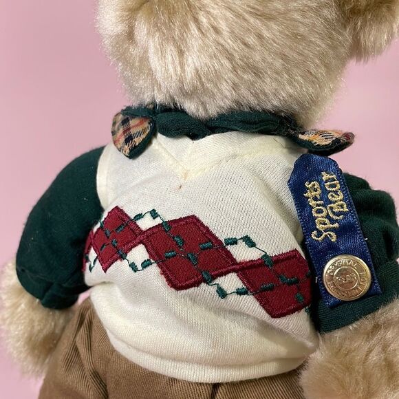Crosby Brass Button Bears Sports Bear Golfer Player 12" with Standard Plush EUC - Picture 9 of 9